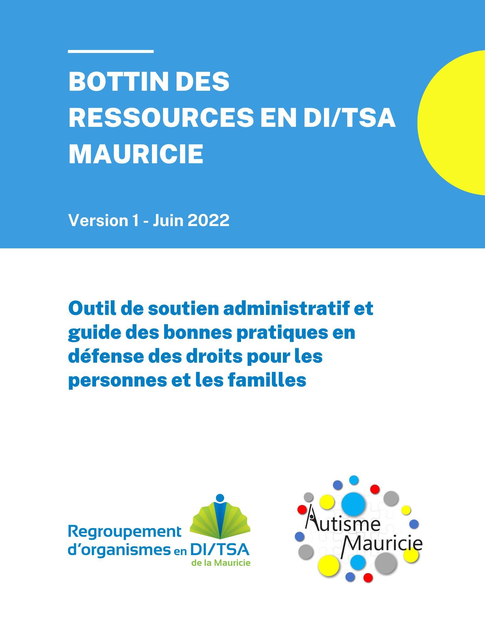 Bottin des ressources en DI/TSA Mauricie version 1 juin 2022